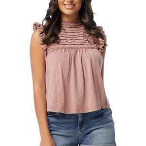 Another Love Kendra Flutter Sleeve Pleated Front Yoke Top
Pink Clay S Nwt